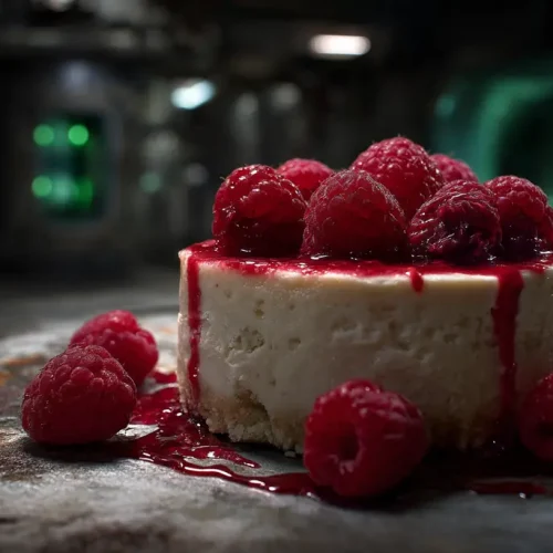 Gâteau au fromage blanc et framboises