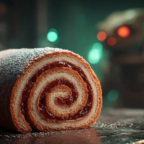 Gâteau roulé à la confiture de figue