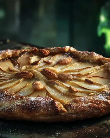 Tarte rustique aux poires et amandes