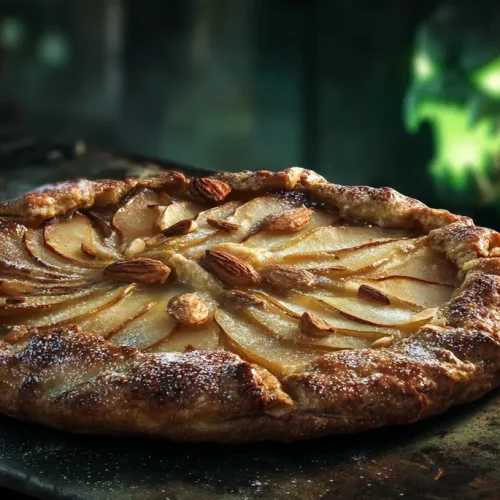 Tarte rustique aux poires et amandes