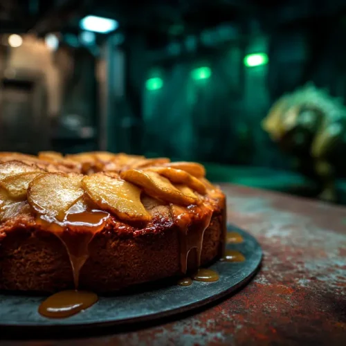 gâteau aux pommes caramélisées et cannelle