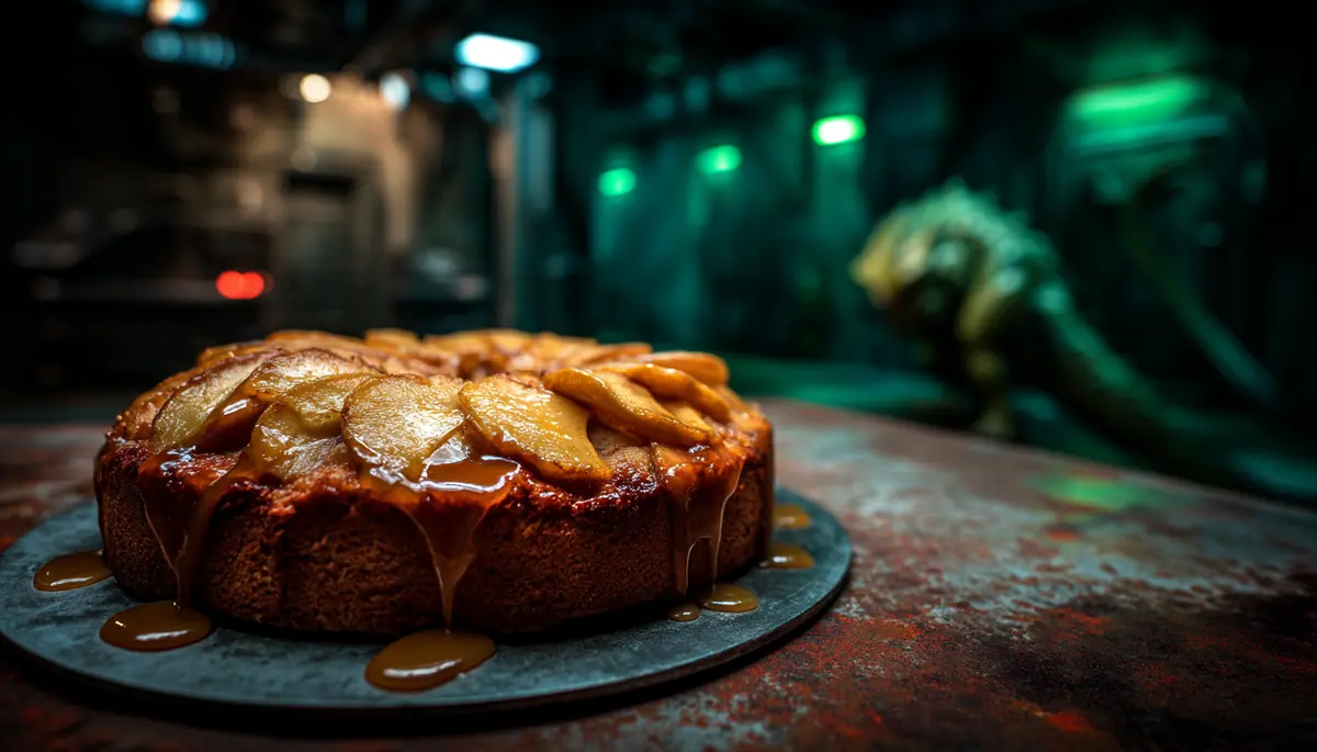gâteau aux pommes caramélisées et cannelle