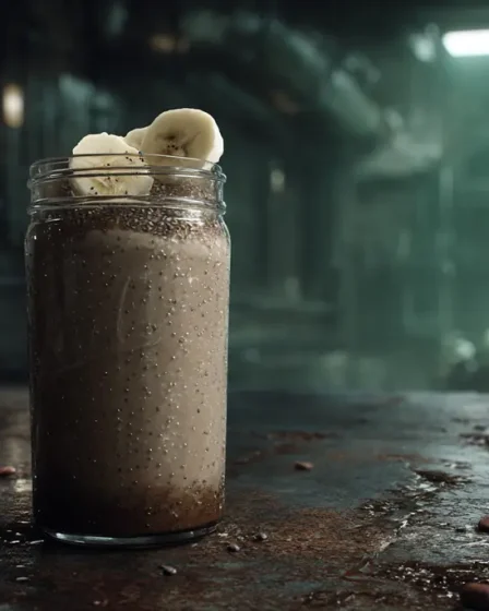 Smoothie banane datte tahini cacao cru