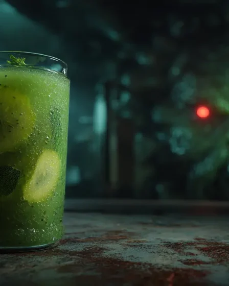 smoothie ananas concombre coriandre menthe