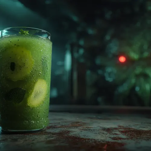 smoothie ananas concombre coriandre menthe