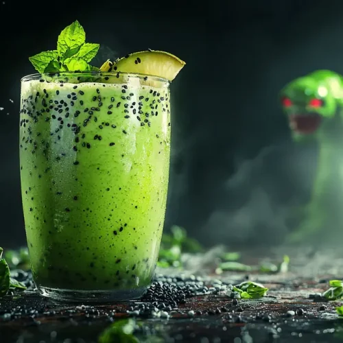 smoothie myrtille citron basilic yaourt grec