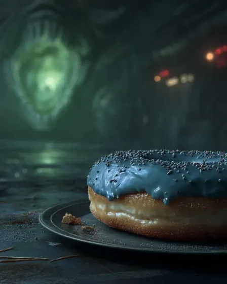 recette donuts au glaçage bleu ciel