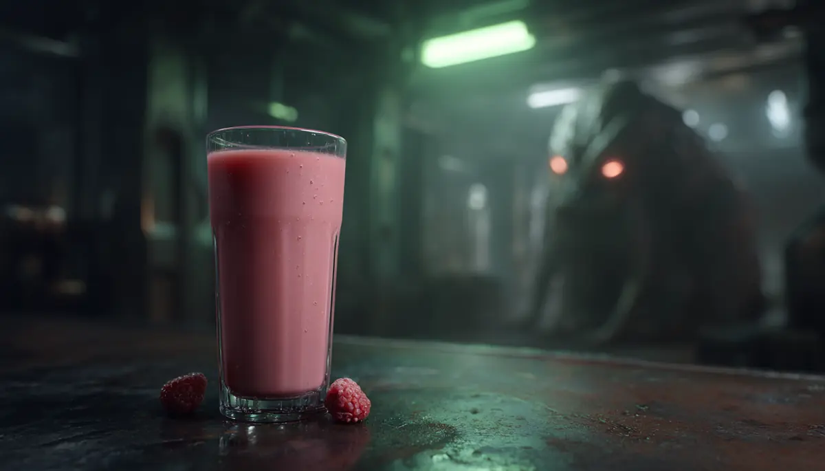 recette smoothie pêche framboise et lait de noisette
